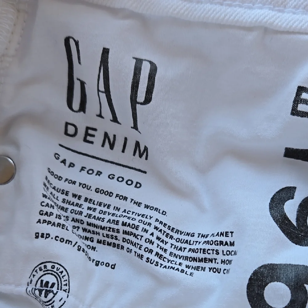 Gap High Rise White Button Fly Vintage Slim Jeans 6 Minimalist Slim Straight - Picture 9 of 11